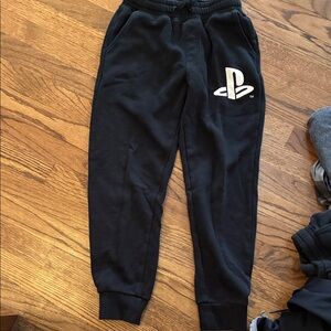 H & M Sony PlayStation  Kids Black Sweatpants size medium 10/12